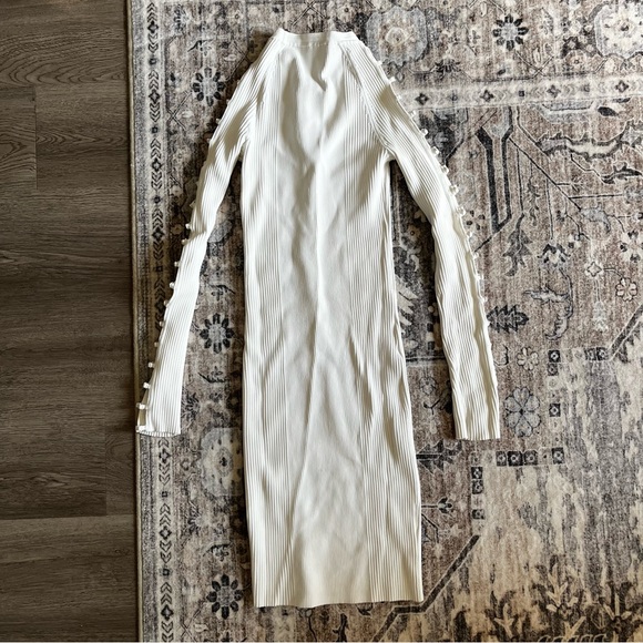 Alexander Wang strap detail rib knit white dress size small - Picture 6 of 9